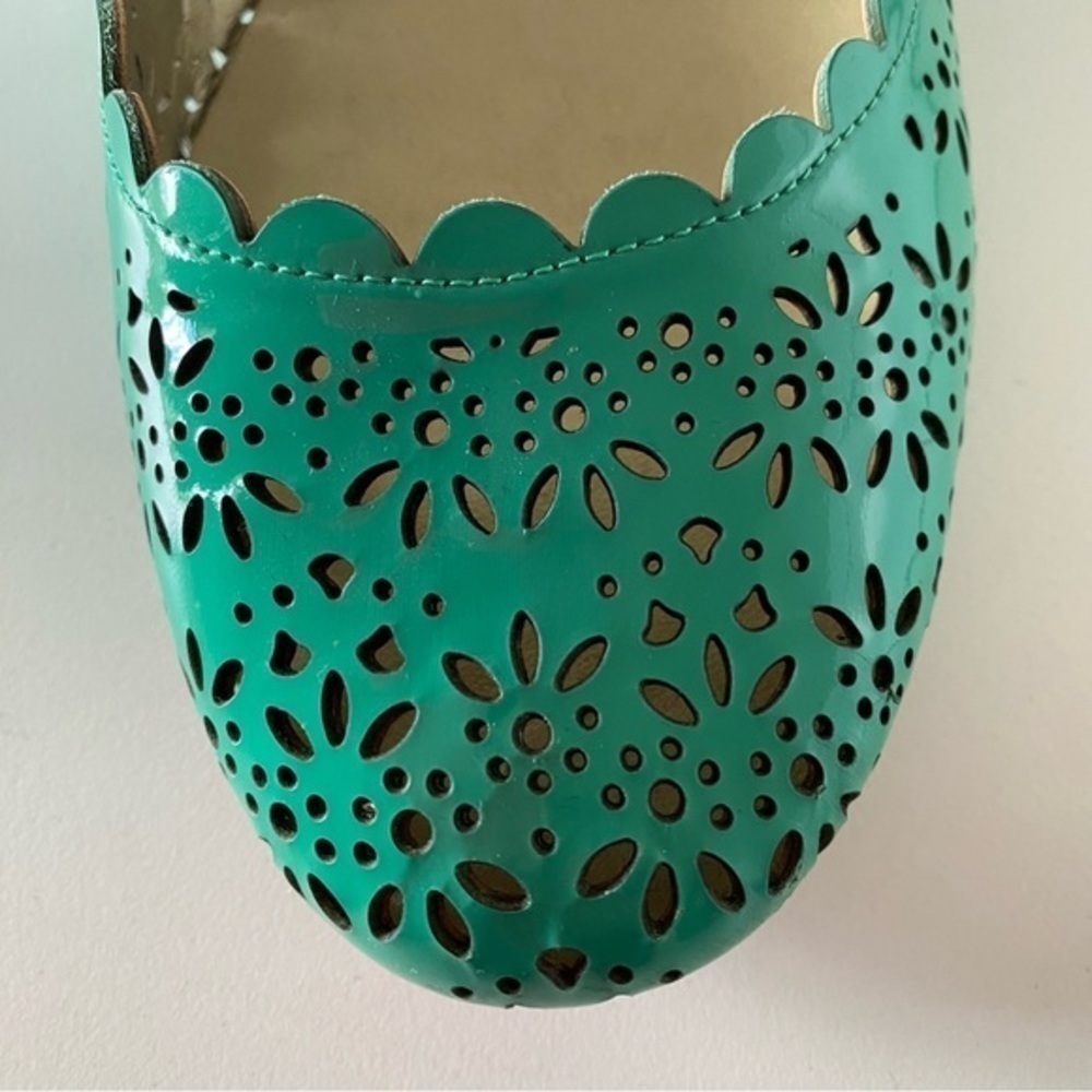 Coach Carsin Green Patent Leather Ballet Flat Loafer 10 NIB - Picture 16 of 16